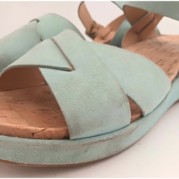 Kork Ease Myrna Lt Blue Suede 2.0 Platform Wedge Sandal w Ankle Strap Sz 11M - Picture 10 of 12